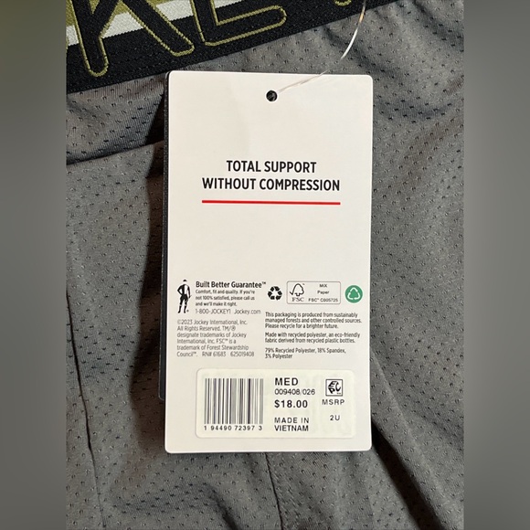 4 Jockey Breathable Mesh Mens Medium Quad Short Brief 11” Inseam Stability Pouch - Picture 12 of 12